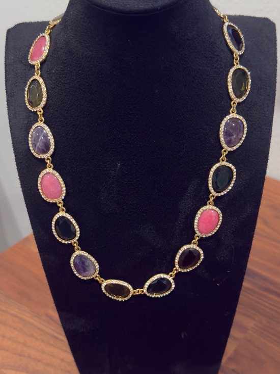 Lauren Ralph Lauren Jewelry - LAUREN RALPH LAUREN MULTICOLOR CRYSTAL PAVE NECKLACE WITHOUT BOX